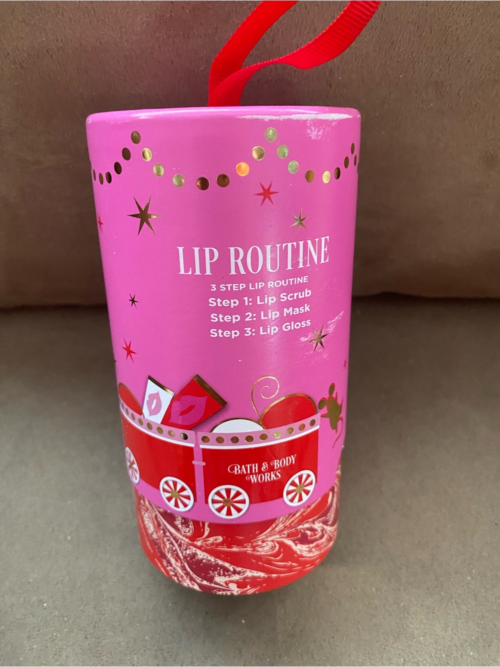 Bath & Body Works Lip Routine Trio - Bright Pink & Red Accents